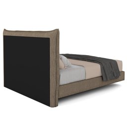 Cama King Flutuante 195cm Lyra e 2 Mesas de Cabeceira Plaza L03 Marrom/Castanho - Mpozenato - 11