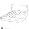 Cama King Flutuante 195cm Lyra e 2 Mesas de Cabeceira Plaza L03 Marrom/Castanho - Mpozenato - 4