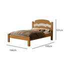 Ver imagem 2 de Cama de Casal em Madeira Mdf Iris Reforçada Estilo Moderno para Quarto Tradicional:nature / Off Whit