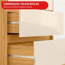 Ver imagem 6 de Guarda-Roupa Casal com Espelho 3 Portas de Correr e 4 Gavetas Plata Yescasa Cinamomo/Off-White