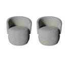 Ver imagem 1 de Kit 2 Poltronas Decorativa Beatriz Orgânica Bouclé Cinza Claro