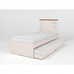 Cama Solteiro Roberta Auxiliar Off White Madeira - 2