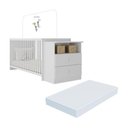 Ver imagem 1 de Berço Cômoda com Colchão Incluso Meu Bebê Multimóveis Mp4309 Branco