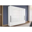 Ver imagem 1 de Guarda Roupa 2 Portas de Correr e 2 Gavetas Lisboa Branco - Politorno