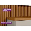 Ver imagem 6 de Estante P/ Sala até 90 Pol Modular 2.6 Ripado C/ 2 Portas 1 Pratel. 258x250cm Nature/off White -