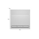 Ver imagem 3 de Estante P/ Sala até 90 Pol Modular 2.6 Ripado C/ 2 Portas 1 Pratel. 258x250cm Nature/off White -