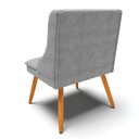 Ver imagem 7 de Kit 10 Cadeiras Estofadas para Sala de Jantar Pés Palito Lia Suede Cinza - Ibiza