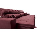 Ver imagem 5 de Sofá Retrátil e Reclinável 3,12m Luxos Cama Inbox Velusoft Vinho