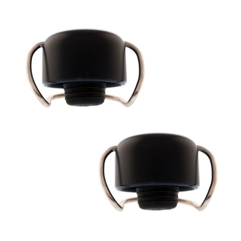 Jg C/ 2 Tampas P/ Garrafa Plastico Preto 5x5x3cm
