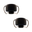 Ver imagem 1 de Jg C/ 2 Tampas P/ Garrafa Plastico Preto 5x5x3cm