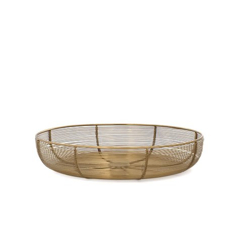 Centro de Mesa Decorativo em Metal Dourado 32cm 21944 Mart