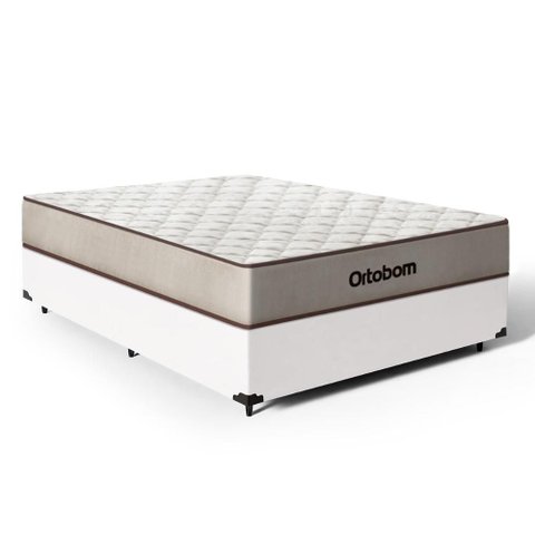 Cama Box com Colchão de Espuma D60 Ortobom Double Face Force Dream Casal 138cm