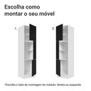 Ver imagem 4 de Paneleiro 60 cm 3 Portas Branco/Preto Lux Madesa