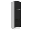 Ver imagem 1 de Paneleiro 60 cm 3 Portas Branco/Preto Lux Madesa