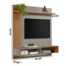 Painel para Tv 55 Polegadas Ripado Amêndoa Titânio Alvorada Linea Brasil - 4