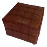 Puff Decorativo Quadrado 65x65 Corino Marrom para Sala Quarto - Bz Home Decor - 6