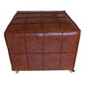 Puff Decorativo Quadrado 65x65 Corino Marrom para Sala Quarto - Bz Home Decor - 5