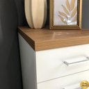Ver mais imagens de Gaveteiro Multiuso Tampo Tamburato 40cm Olmo Branco Tok Arty