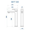 Ver imagem 2 de Misturador Monocomando Bica Alta para Lavatorio Fani Retta Preto Fosco 6877 Bk330