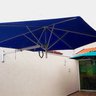 Ombrelone Guarda Sol Parede 2m Alumínio Preto Cobertura Uv:azul Marinho - 5