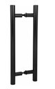 Ver imagem 1 de Puxador Duplo Alumínio Tubular 80cm Porta Pivotante Preto