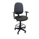 Ver imagem 1 de Cadeira Caixa Executiva Work Nr17 Corino + Braços:cinza