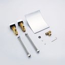 Ver imagem 3 de Torneira Moderna Misturadora Parede Banheiro Lavabo Prata