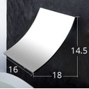 Ver imagem 2 de Torneira Moderna Misturadora Parede Banheiro Lavabo Prata