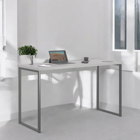 Mesa Home Office Escrivaninha Shine 1,20 Cinza