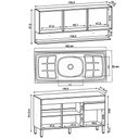 Ver imagem 5 de Armário de Cozinha e Balcão com Pia 150cm Lina K02 Supremo/Freijó - Mpozenato