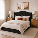 Ver imagem 4 de Cabeceira Cama Box Casal Queen 160cm Zoe Estofada Boucle Moderna