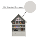 Ver imagem 2 de Casinha Infantil Organizadora de Brinquedos 100% Mdf Plancasa:off White