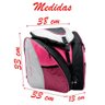 Bolsa Mochila Patins com Alça e 3 Divisórias Reforçada Rosa - 3