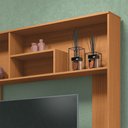 Ver imagem 6 de Estante Decorativo Mdp/mdf Porta com Dobradiças Laterais Jida Tv até 47 Pol Cinamomo/off White G26 -