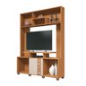Estante Decorativo Mdp/mdf Porta com Dobradiças Laterais Jida Tv até 47 Pol Cinamomo/off White G26 - - 2