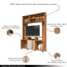 Estante Decorativo Mdp/mdf Porta com Dobradiças Laterais Jida Tv até 47 Pol Cinamomo/off White G26 - - 3