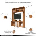 Ver imagem 3 de Estante Decorativo Mdp/mdf Porta com Dobradiças Laterais Jida Tv até 47 Pol Cinamomo/off White G26 -
