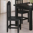 Ver imagem 3 de Kit 2 Cadeiras em Madeira Maciça Suporta até 120kg Preto Safira Shop Jm
