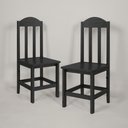 Ver imagem 5 de Kit 2 Cadeiras em Madeira Maciça Suporta até 120kg Preto Safira Shop Jm