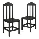 Ver imagem 6 de Kit 2 Cadeiras em Madeira Maciça Suporta até 120kg Preto Safira Shop Jm