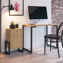 Ver imagem 1 de Conjunto Industrial 2 Peças Escrivaninha Porto 90cm com Gaveteiro Amadeirado