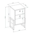 Ver mais imagens de Conjunto Industrial 2 Peças Escrivaninha Porto 90cm com Gaveteiro Amadeirado