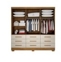 Ver imagem 2 de Guarda Roupa Buriti 3 Portas 9 Gavetas Cinamomo/off White - Novo Horizonte