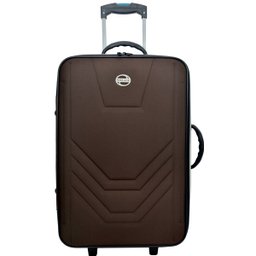 Mala Média 23kg Anac Rodinhas Resistente Village Viagem Rígida - Marrom - 1