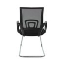 Ver imagem 5 de Kit 2 Cadeiras Escritório Basic Diretor Fixa Tela Mesh Preta Base Cromada