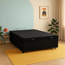 Ver imagem 3 de Base Box Baú Casal 138x188 Suede com Pistão a Gás:preto