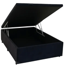 Ver imagem 1 de Base Box Baú Casal 138x188 Suede com Pistão a Gás:preto