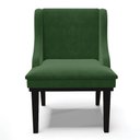 Ver mais imagens de Kit 6 Cadeiras Estofadas para Sala de Jantar Base Fixa de Madeira Preto Lia Suede Verde - Ibiza