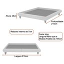 Ver imagem 4 de Cama King Japonesa 210cm Pés Madeira Haru Linho Bege - Sallar Home