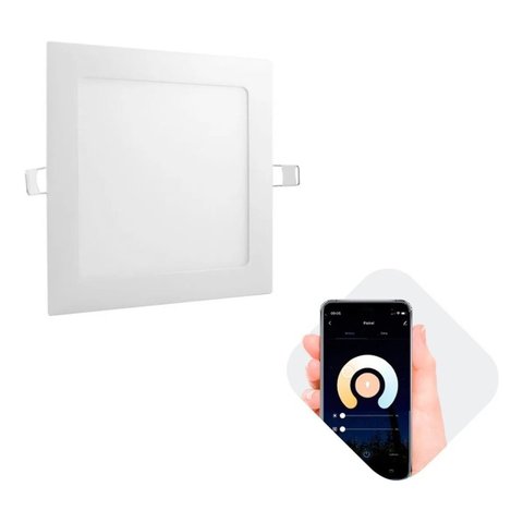 Painel Inteligente Led Smart  Wi-fi Quadrado Embutir 18w